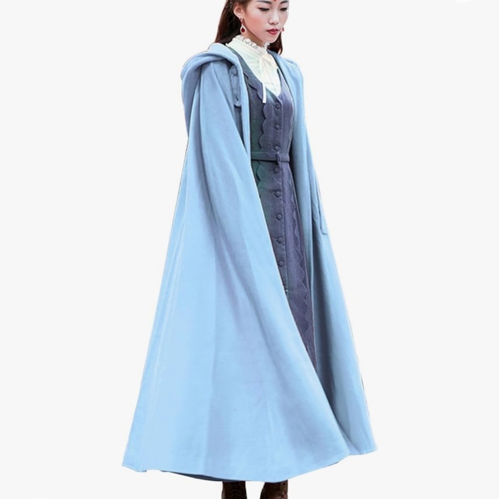 Blue velvet cloak/cape Fully lined. Costume.